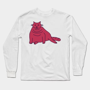 Viva Magenta Color of the Year 2023 Chonk Cat Long Sleeve T-Shirt